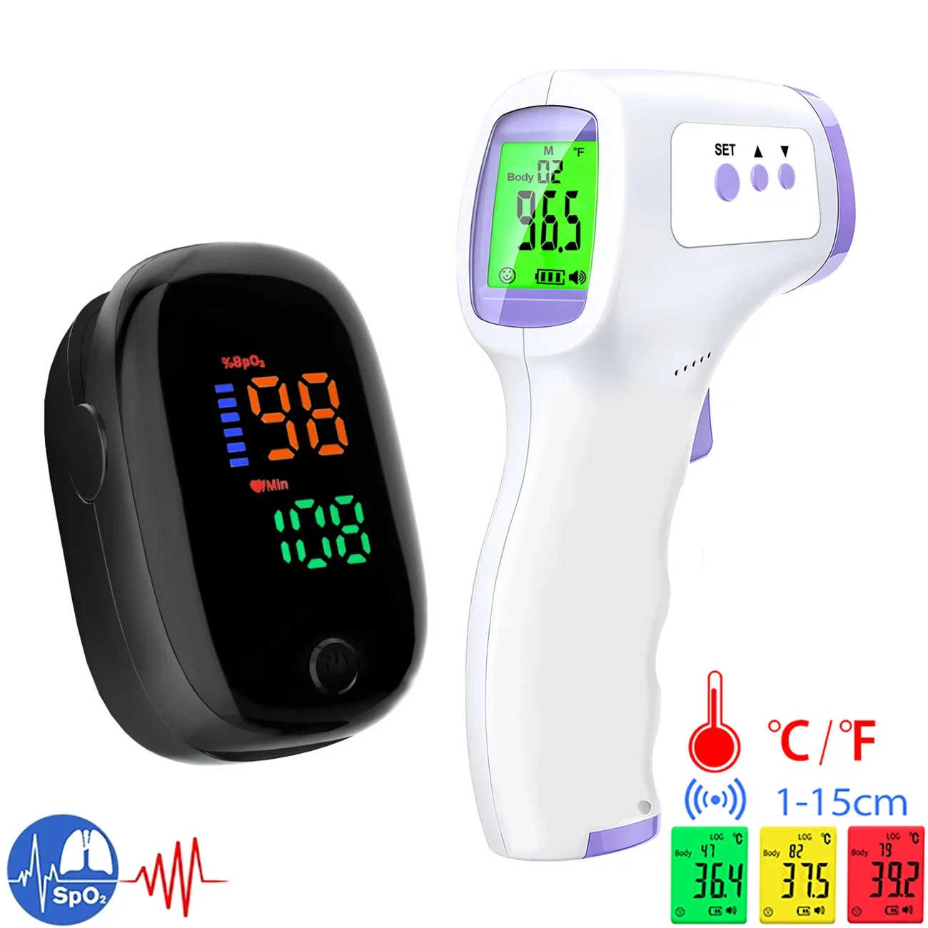 Pulse Oximeter - Medyczny termometr do pomiaru temperatury ciała,